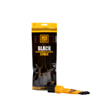 Work Stuff Detailing Brush Black 3 pack - Набор химстойких синтетических кистей для детейлинга, Ø16;24;30 мм